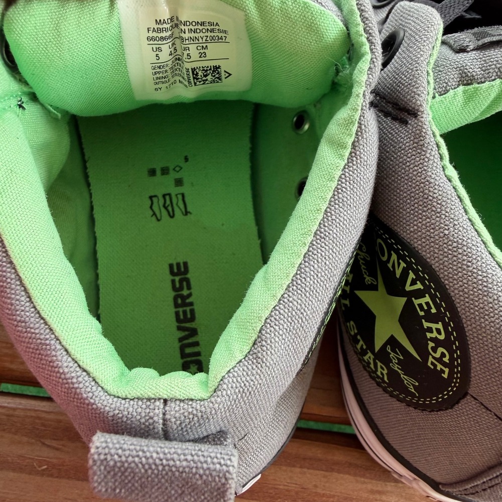 Converse Chuck Taylor All Star High Street Mid Dolphin Green 5 Junior Unisex - Picture 10 of 10